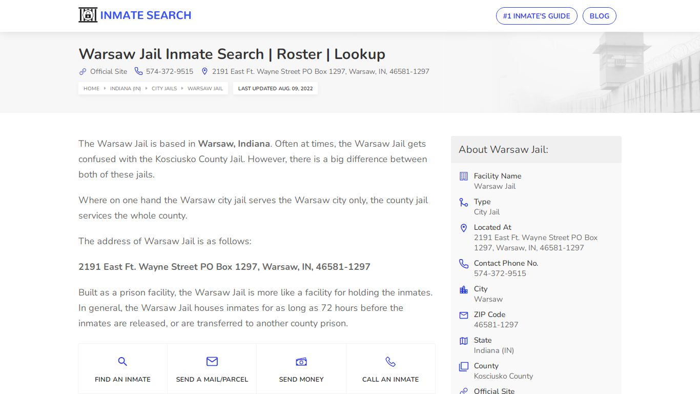 Warsaw Jail Inmate Search | Roster | Lookup